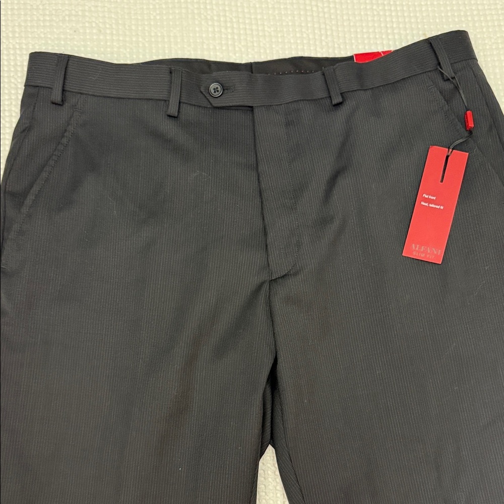 Black Men's Alfani Dress Pants with Pinstripe Detail - 36/30